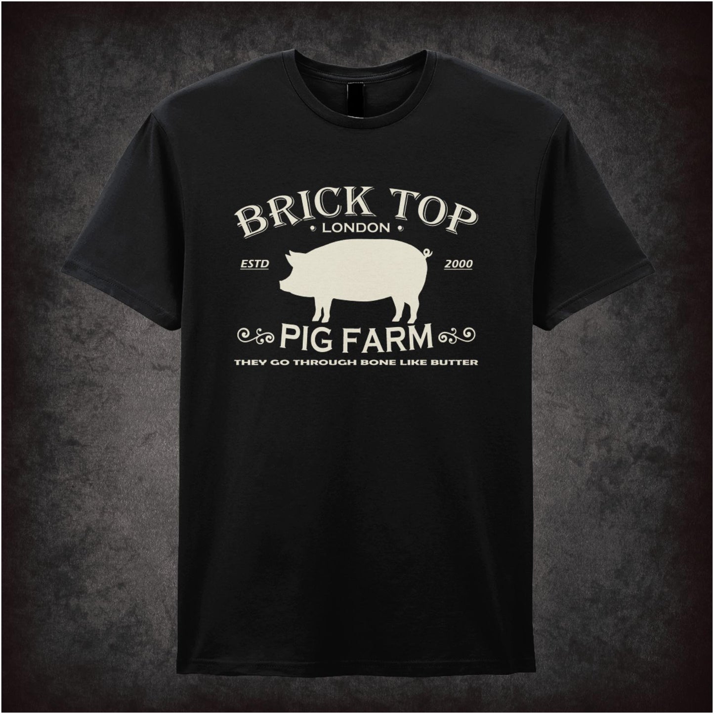 Brick Top Pig Farm – Cult Crime Graphic T-Shirt