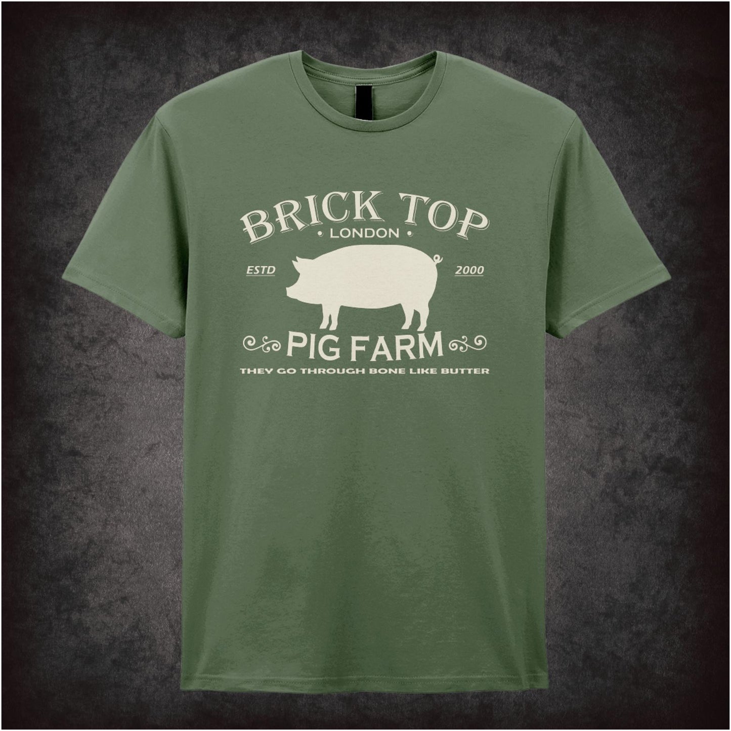 Brick Top Pig Farm – Cult Crime Graphic T-Shirt
