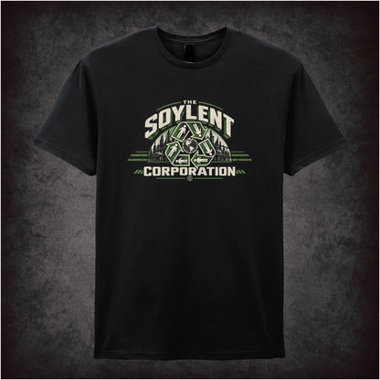 Soylent Corporation recycling logo T-shirt in black from Soylent Green