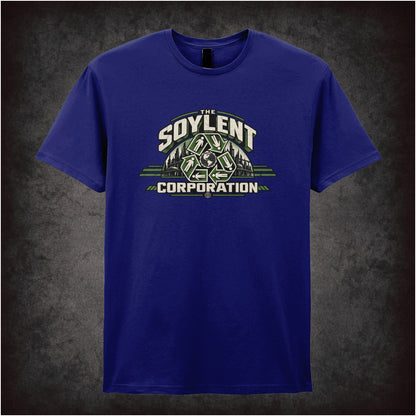 Soylent Corporation recycling logo T-shirt in navy from Soylent Green