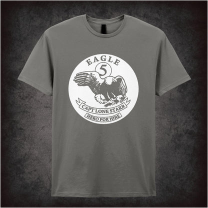 Eagle 5 Captain Lone Starr Hero For Hire – Cult Comedy Graphic T-Shirt