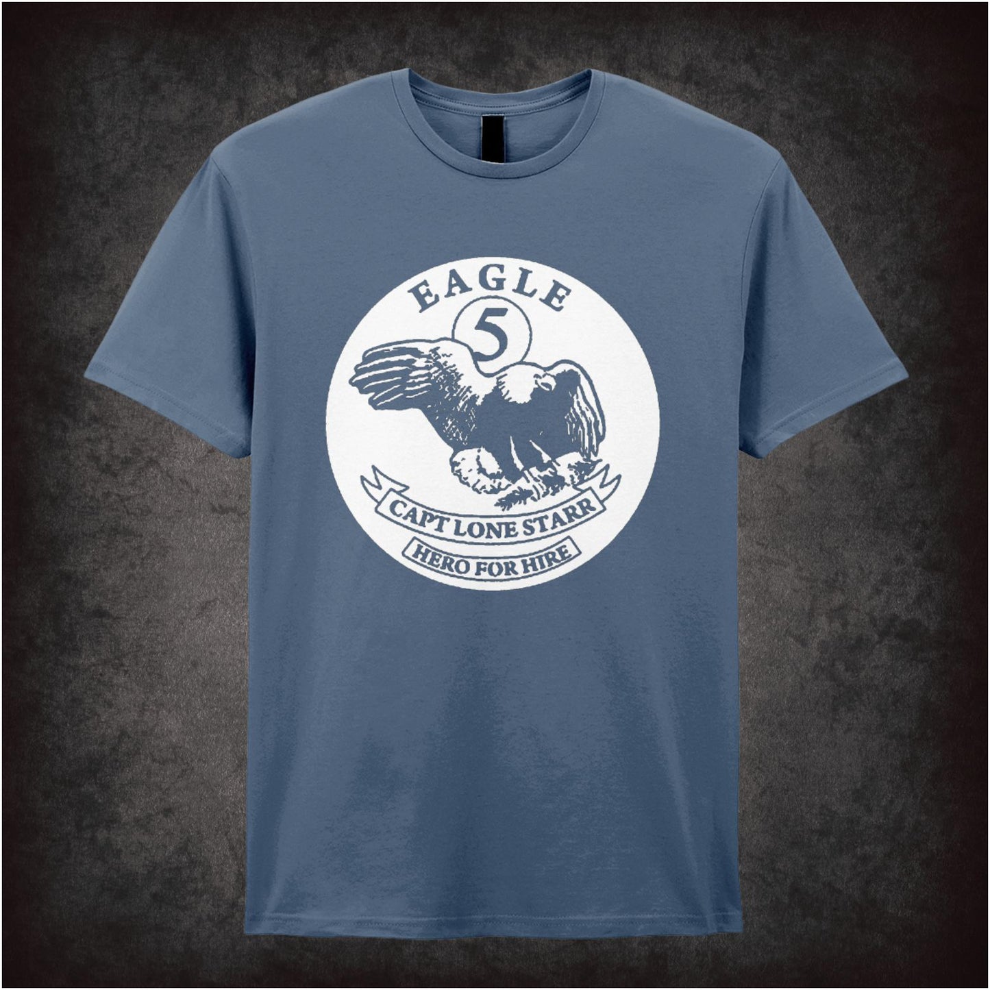 Eagle 5 Lone Starr hero for hire logo T-shirt from Spaceballs