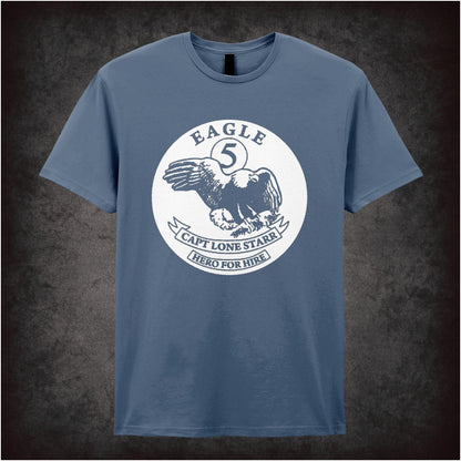 Eagle 5 Lone Starr hero for hire logo T-shirt from Spaceballs