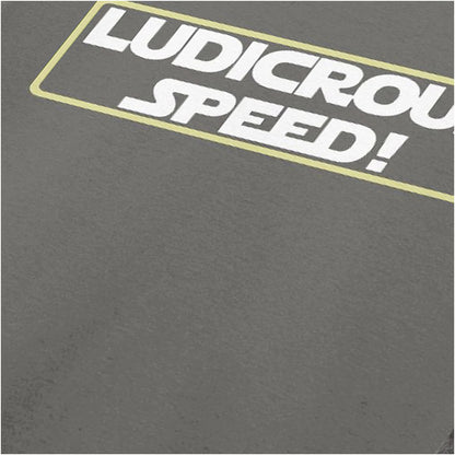 ‘Ludicrous Speed!’ quote close up T-shirt in charcoal from Spaceballs