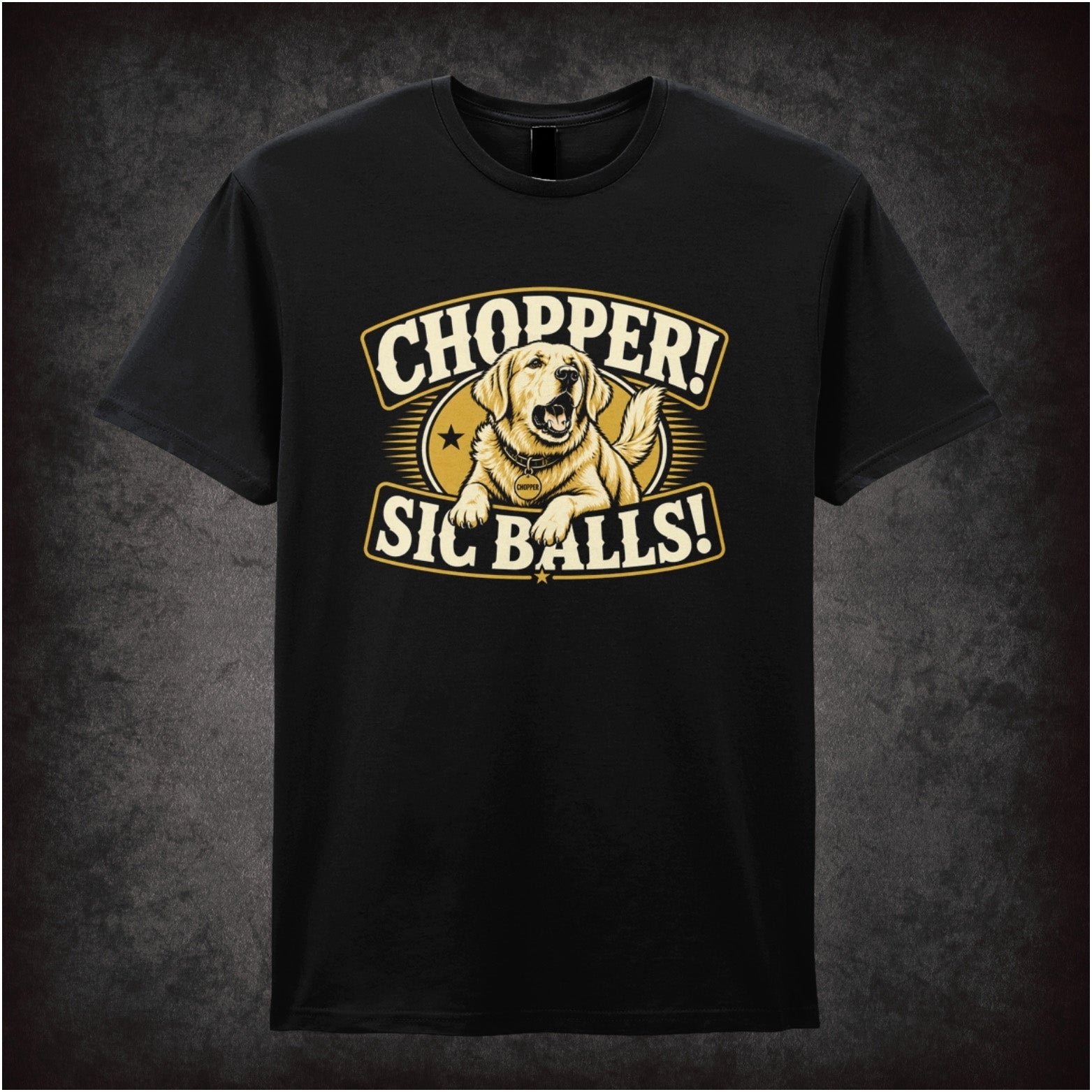 Chopper! Sic Balls! T-shirt in black from Stand By Me