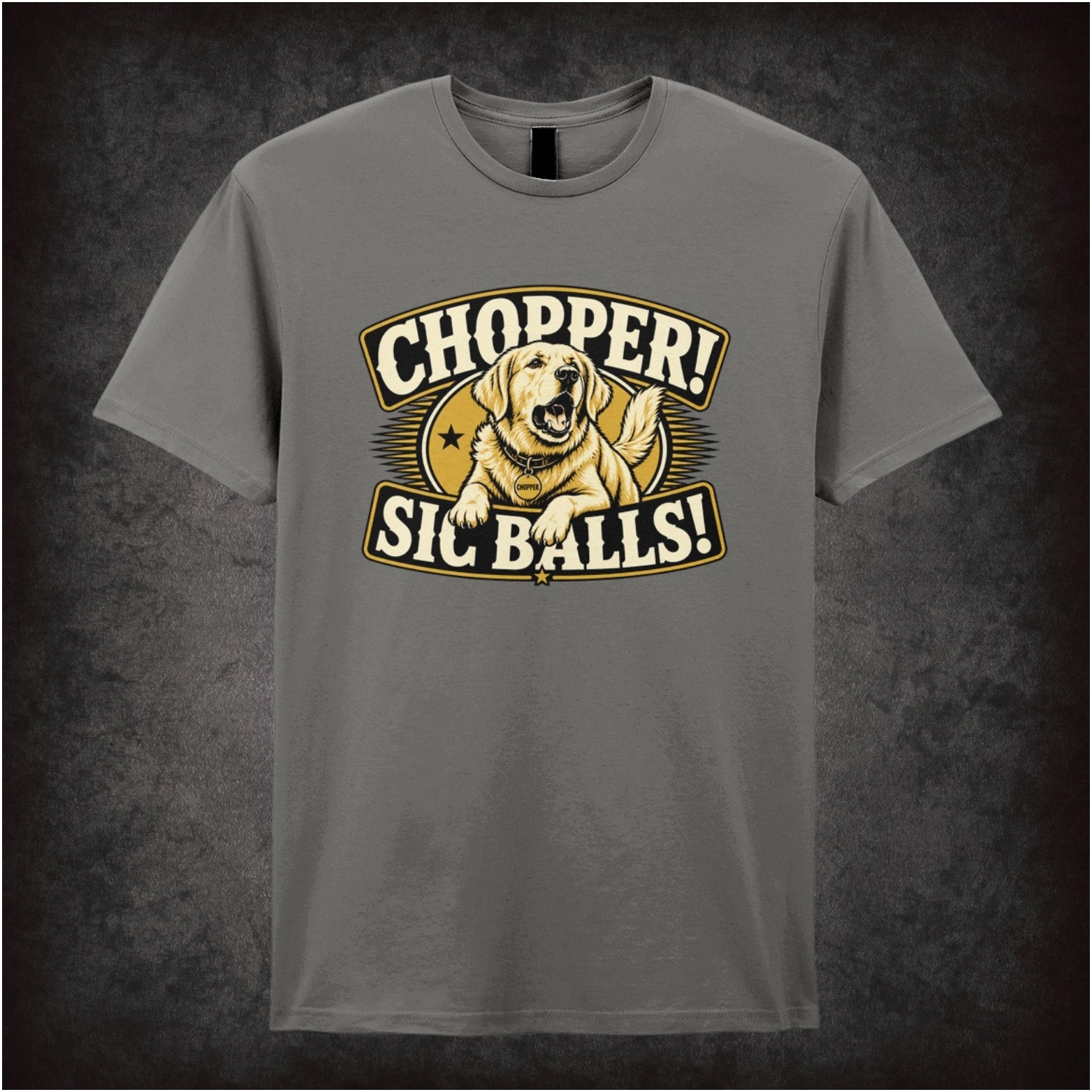 Chopper! Sic Balls! T-shirt in charcoal from Stand By Me
