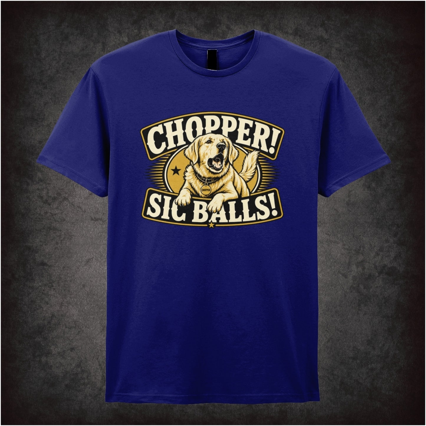 Chopper! Sic Balls! T-shirt in navy from Stand By Me