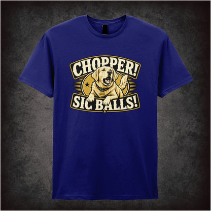 Chopper! Sic Balls! T-shirt in navy from Stand By Me