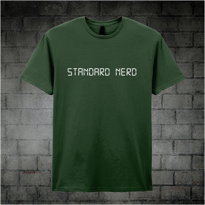 forest unisex T-shirt featuring the phrase 'Standard Nerd' from The IT Crowd