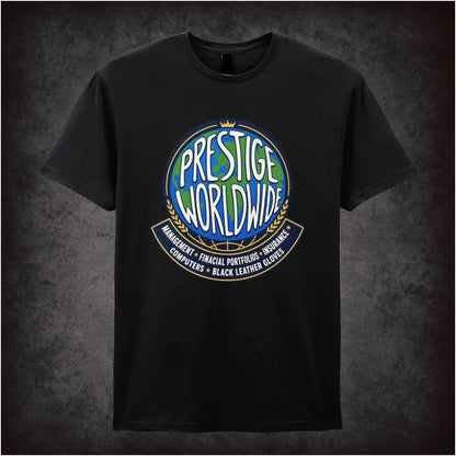 Prestige Worldwide T-shirt in black from Step Brothers