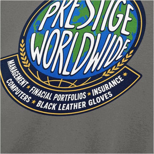 Prestige Worldwide close up T-shirt in charcoal from Step Brothers