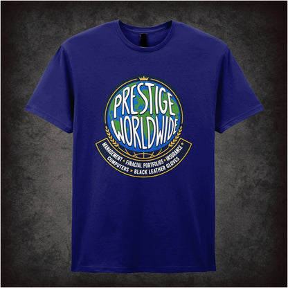 Prestige Worldwide T-shirt in navy from Step Brothers