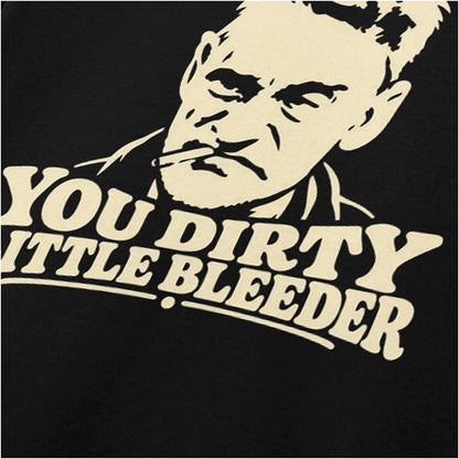 “Albert Steptoe ‘You dirty little bleeder’ close up T-shirt in black from Steptoe and Son”