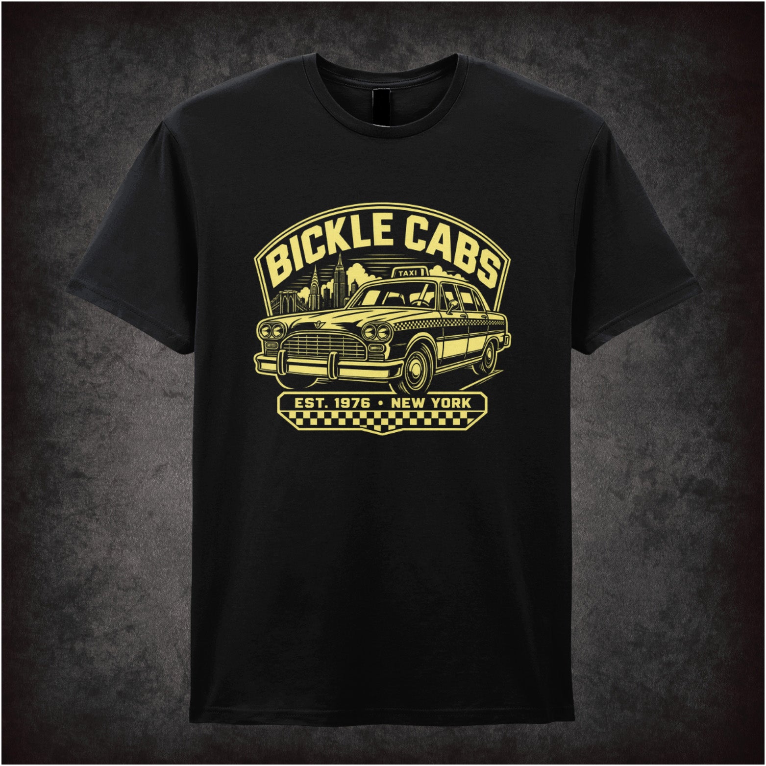 Bickle Cabs logo Travis Bickle T-shirt in black from Taxi Driver