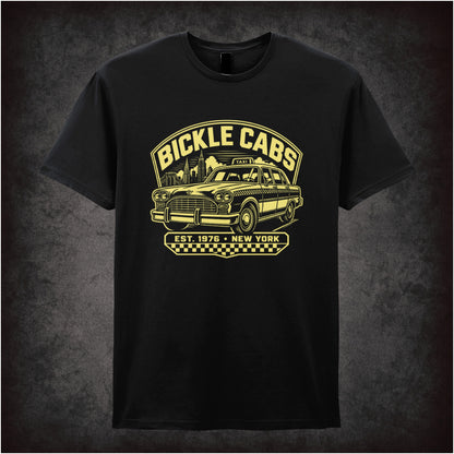 Bickle Cabs logo Travis Bickle T-shirt in black from Taxi Driver