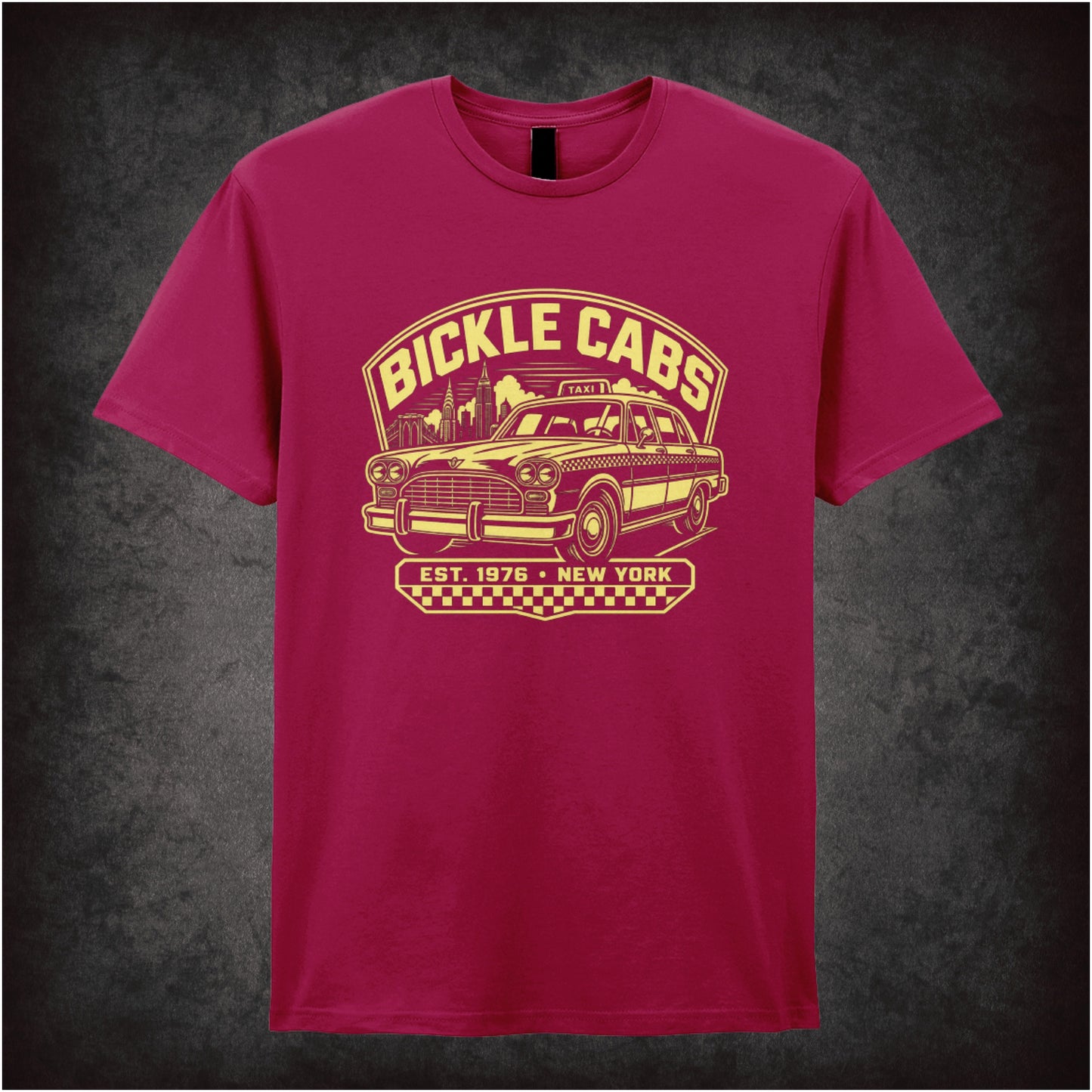 Bickle Cabs logo Travis Bickle T-shirt in cardinal red from Taxi Driver