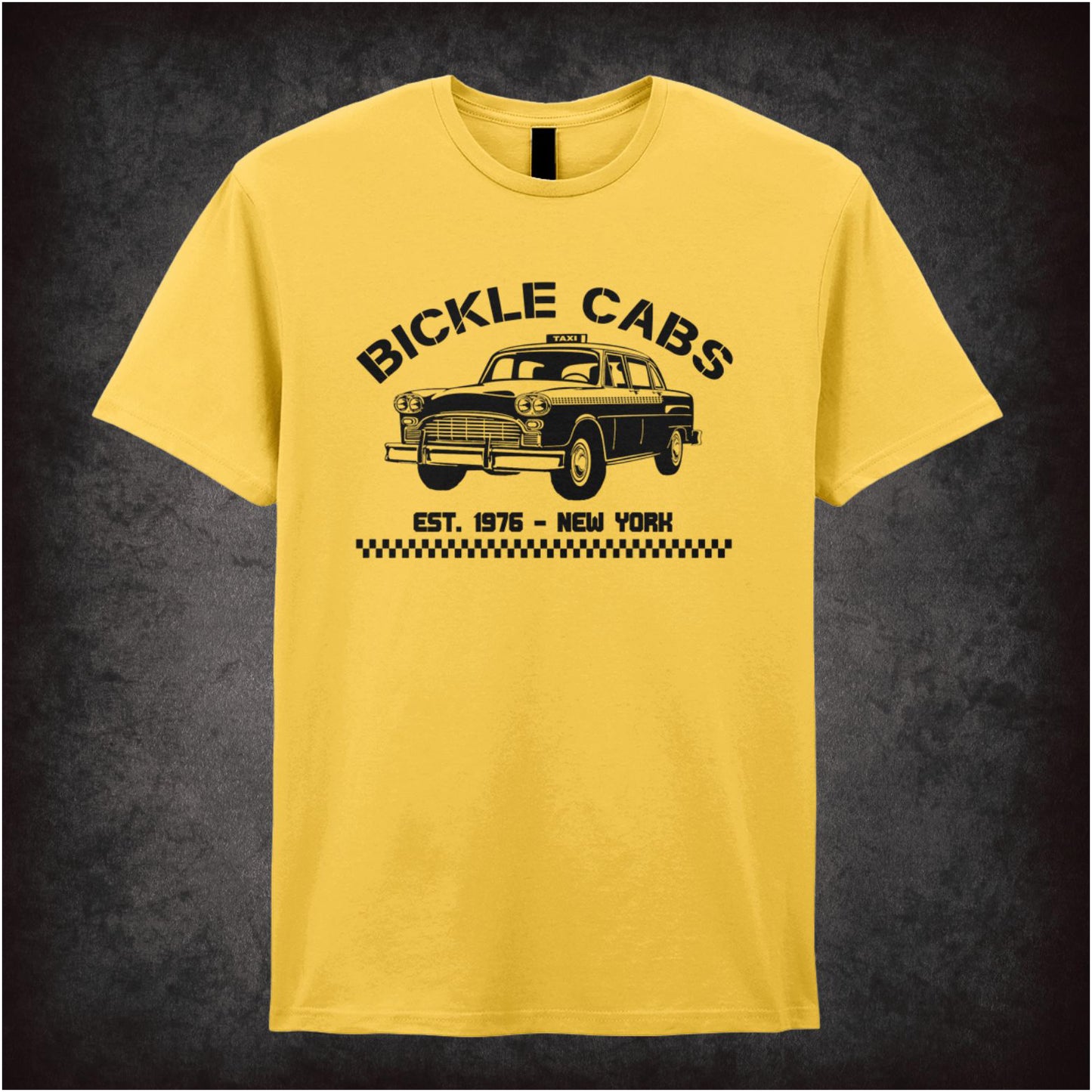 Bickle Cabs New York Taxi Driver inspired unisex T-shirt with graphic design