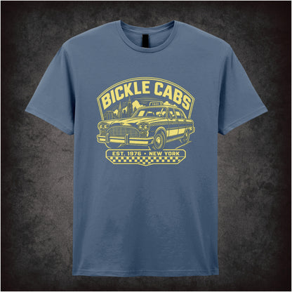 Bickle Cabs logo Travis Bickle T-shirt in indigo from Taxi Driver