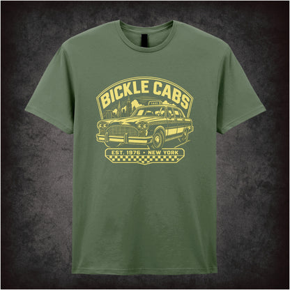Bickle Cabs logo Travis Bickle T-shirt in military green from Taxi Driver