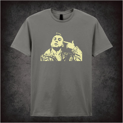 Travis Bickle “you talkin’ to me?” silhouette T-shirt in charcoal from Taxi Driver