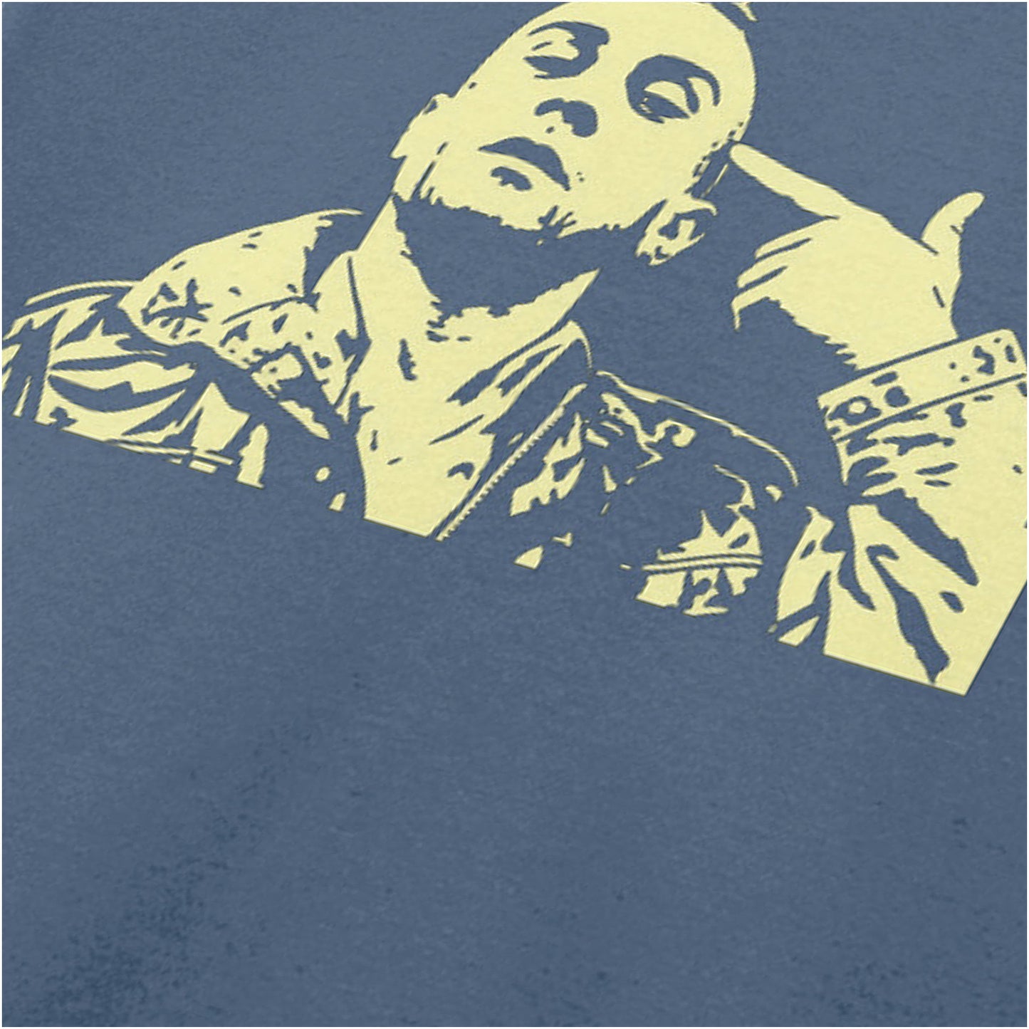 Travis Bickle “you talkin’ to me?” silhouette close up T-shirt in indigo from Taxi Driver