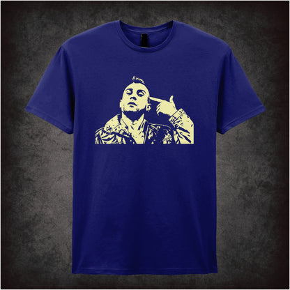 Travis Bickle “you talkin’ to me?” silhouette T-shirt in navy from Taxi Driver