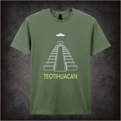 Teotihuacan Pyramid Of The Sun – Cult Ancient Mesoamerican Graphic T-Shirt