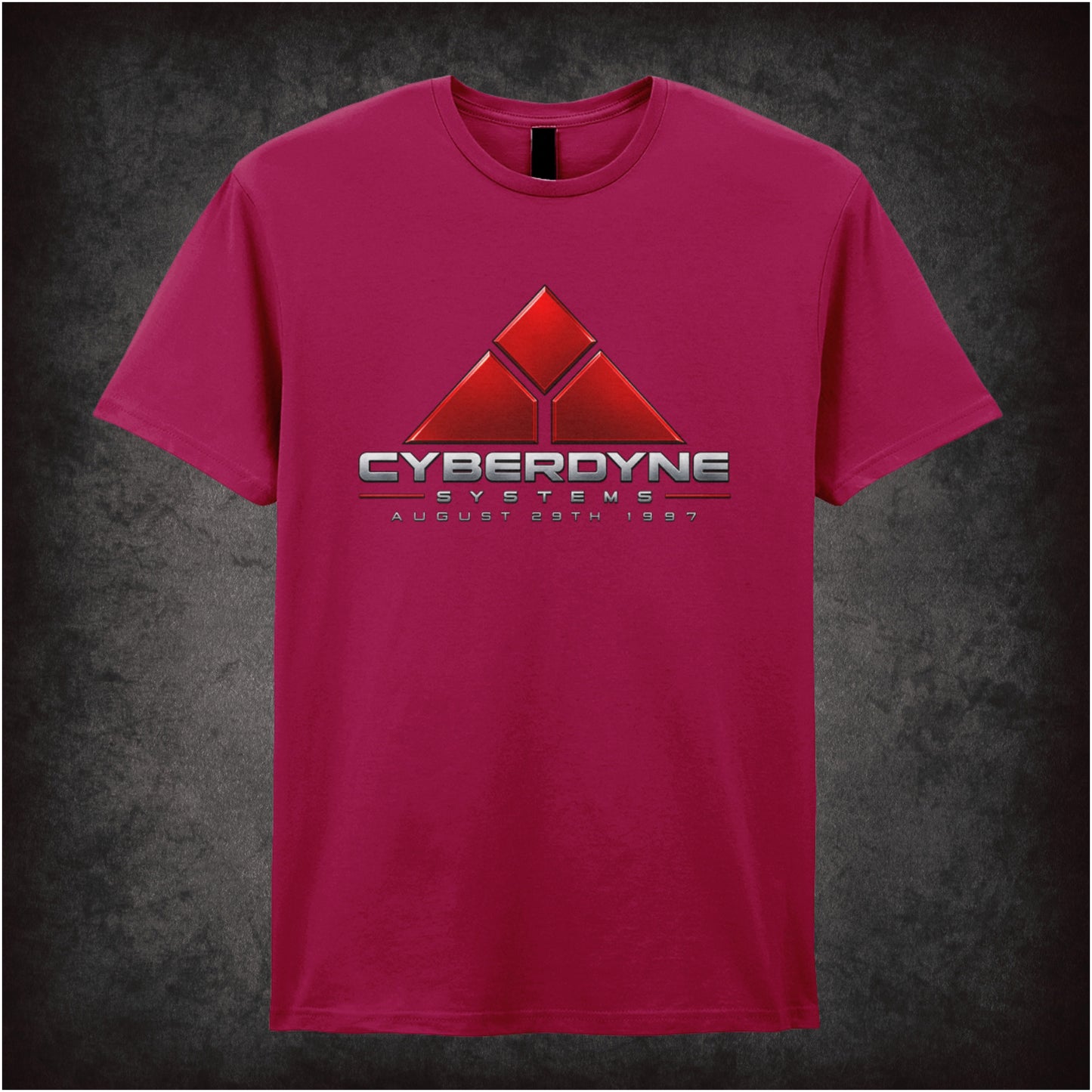 Judgment Day August 29th 1997 T-shirt in cardinal red from Terminator 2: Judgment Day