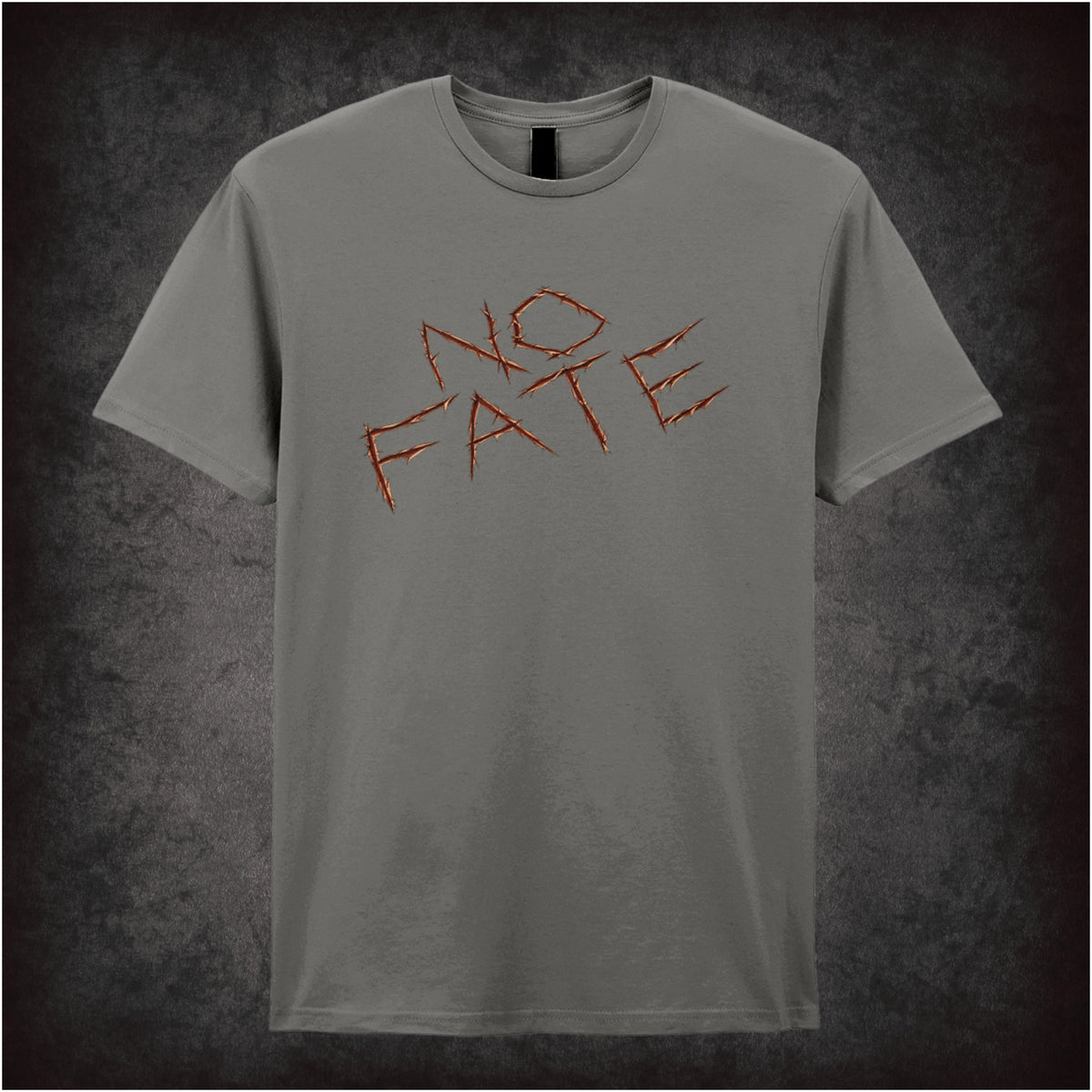 No Fate T-shirt in charcoal inspired by The Terminator 2