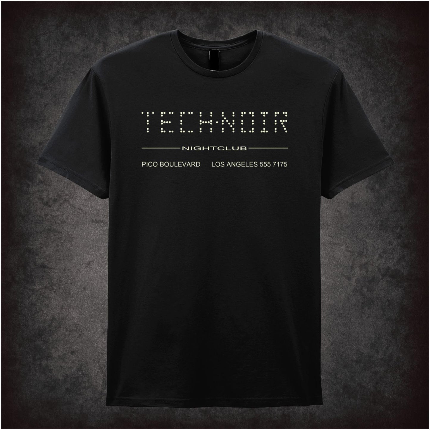 Tech Noir Nightclub – Cult Sci-Fi Graphic T-Shirt
