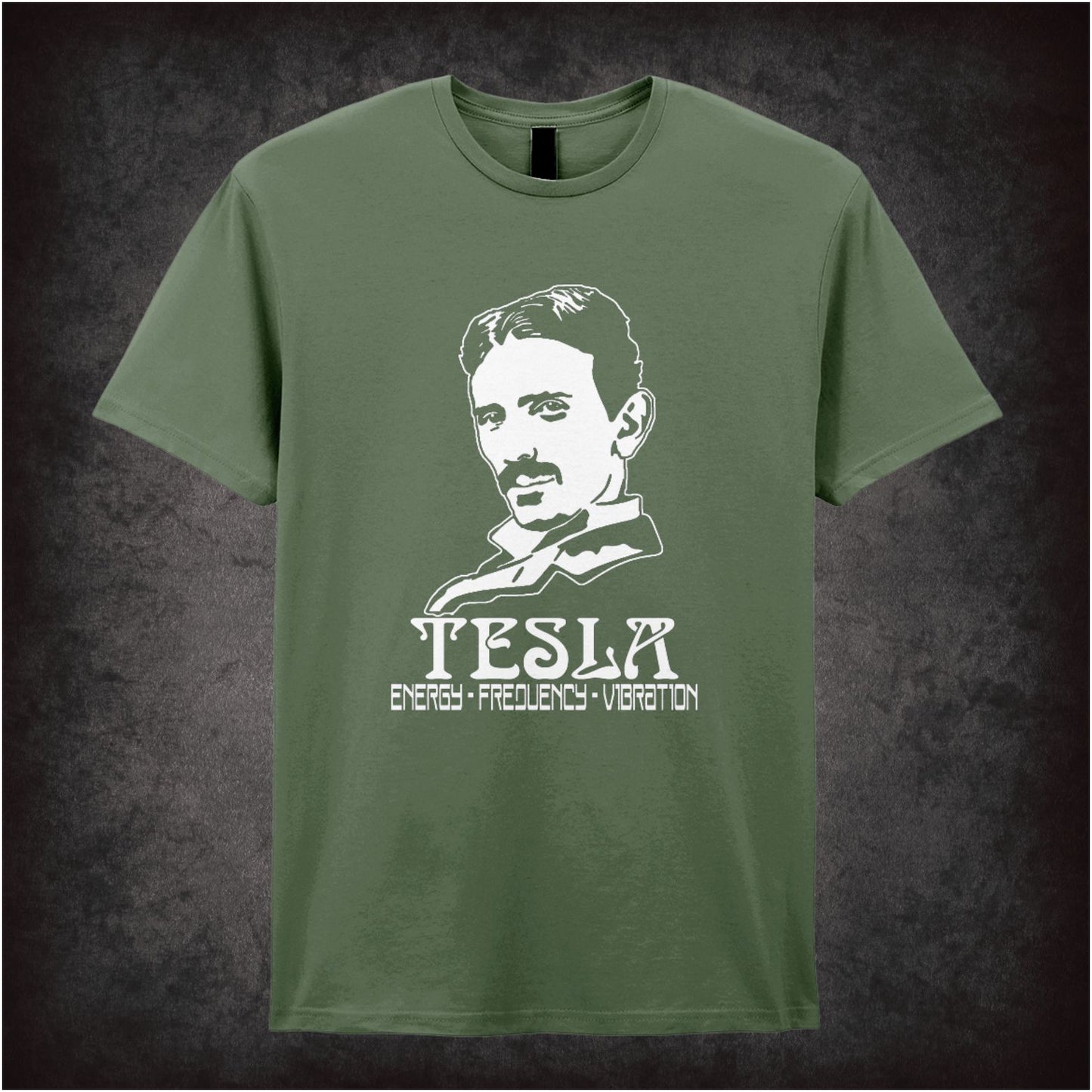 Tesla Energy Vibration Frequency – Cult Science Quote Graphic T-Shirt