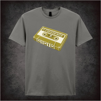Creedence cassette tape T-shirt in charcoal from The Big Lebowski