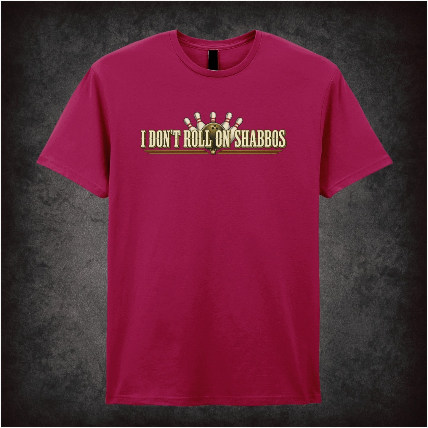Walter Sobchak ‘I don’t roll on Shabbos’ T-shirt in cardinal red from The Big Lebowski