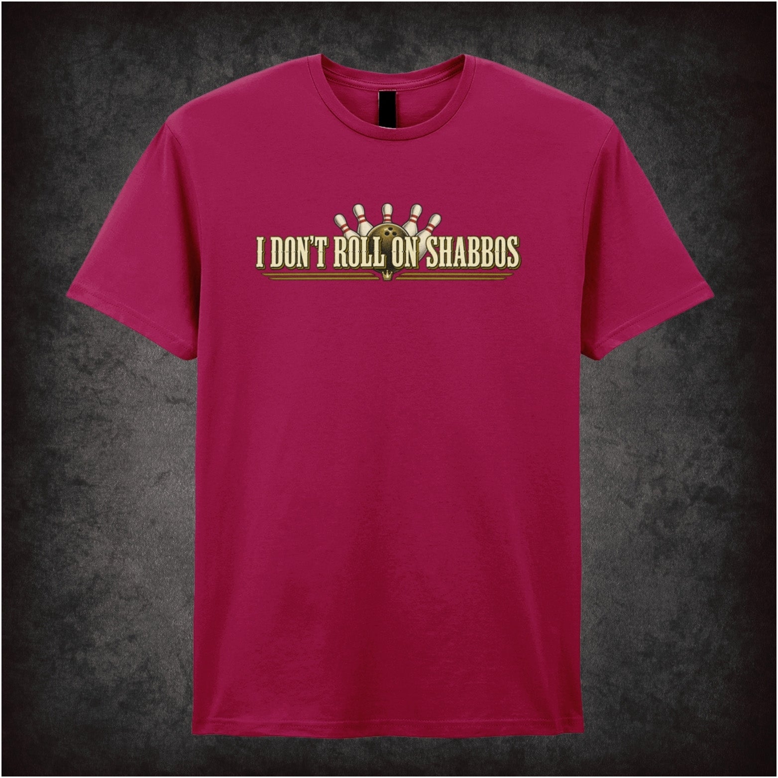 Walter Sobchak ‘I don’t roll on Shabbos’ T-shirt in cardinal red from The Big Lebowski