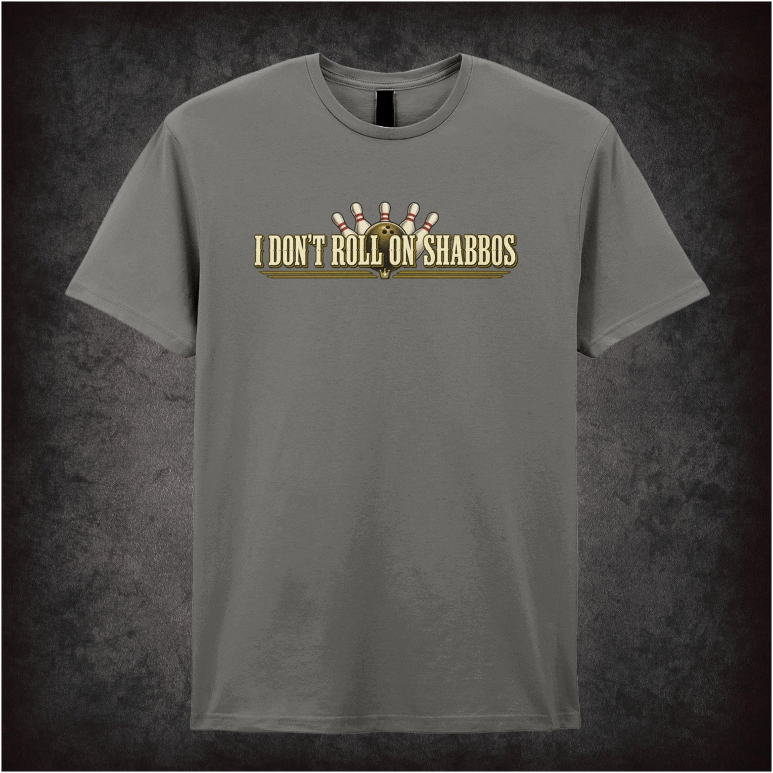 Walter Sobchak ‘I don’t roll on Shabbos’ T-shirt in charcoal from The Big Lebowski