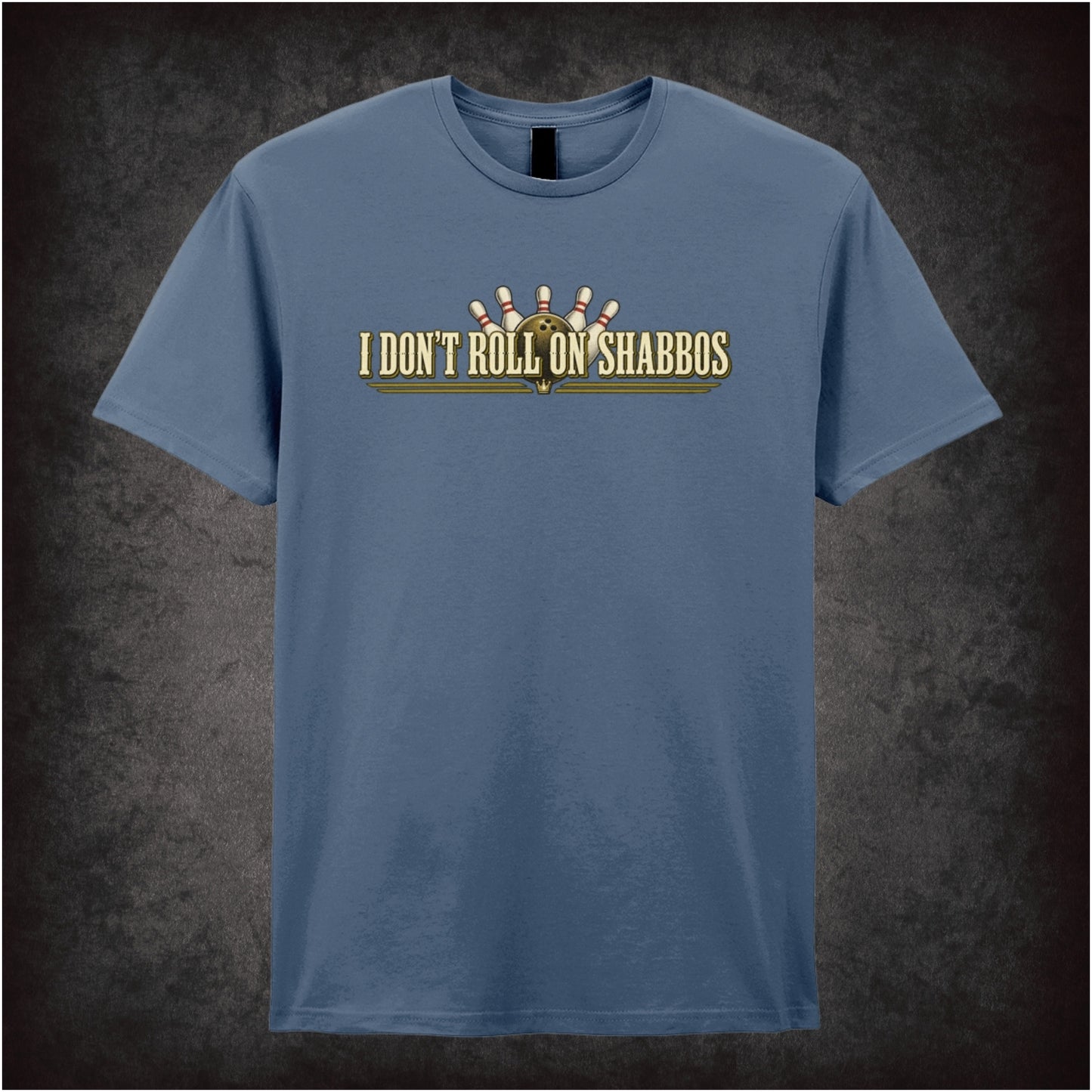 Walter Sobchak ‘I don’t roll on Shabbos’ T-shirt in indigo from The Big Lebowski