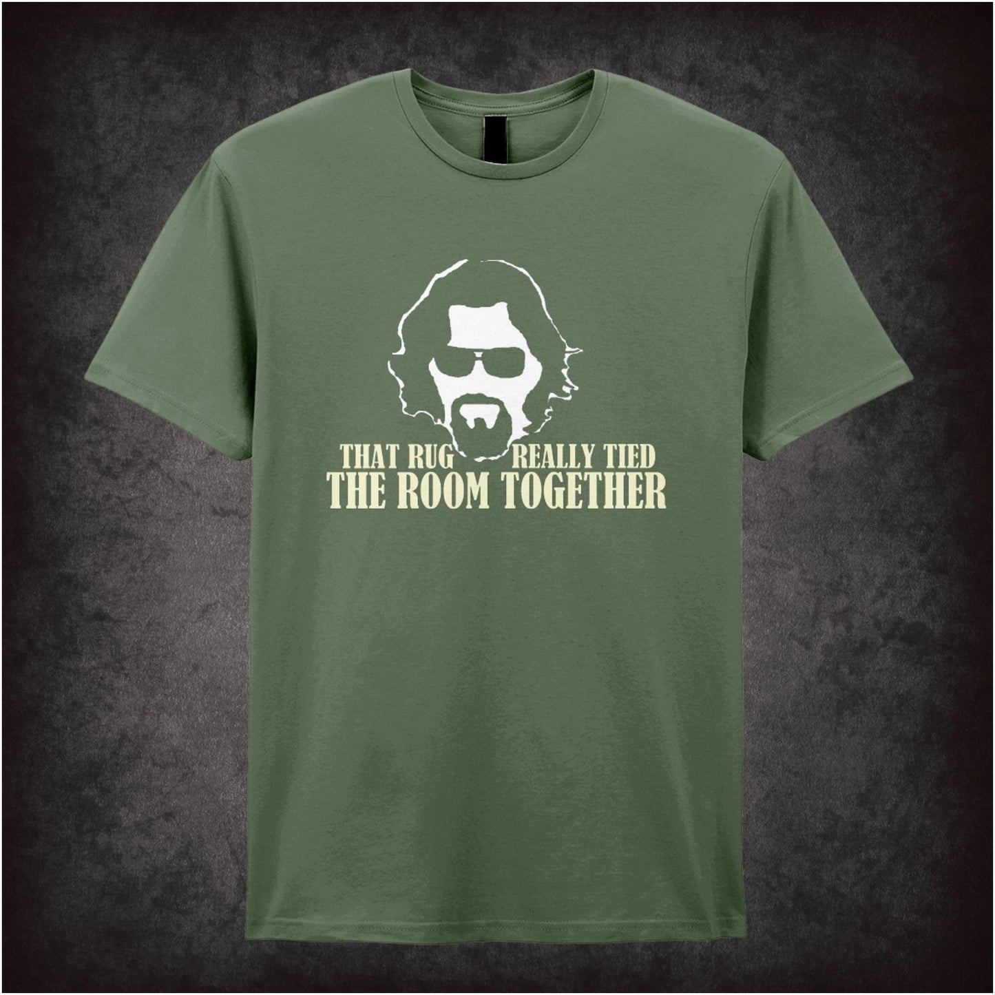 The Dude: That Rug Really Tied The Room Together – Cult Comedy Graphic T-Shirt