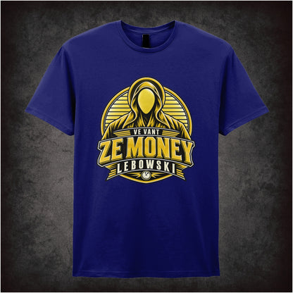 Nihilist quote ‘Ve vant ze money Lebowski’ silhouette T-shirt in navy from The Big Lebowski