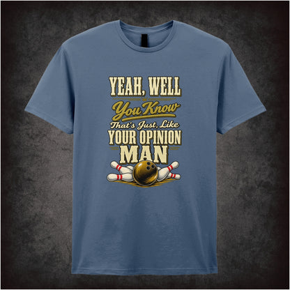 The Dude portrait ‘that’s just like your opinion, man’ T-shirt in indigo from The Big Lebowski