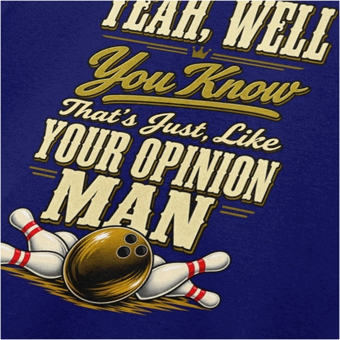 The Dude portrait ‘that’s just like your opinion, man’ close up T-shirt in navy from The Big Lebowski