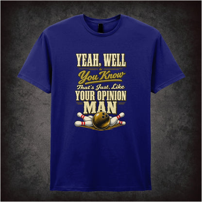 The Dude portrait ‘that’s just like your opinion, man’ T-shirt in navy from The Big Lebowski