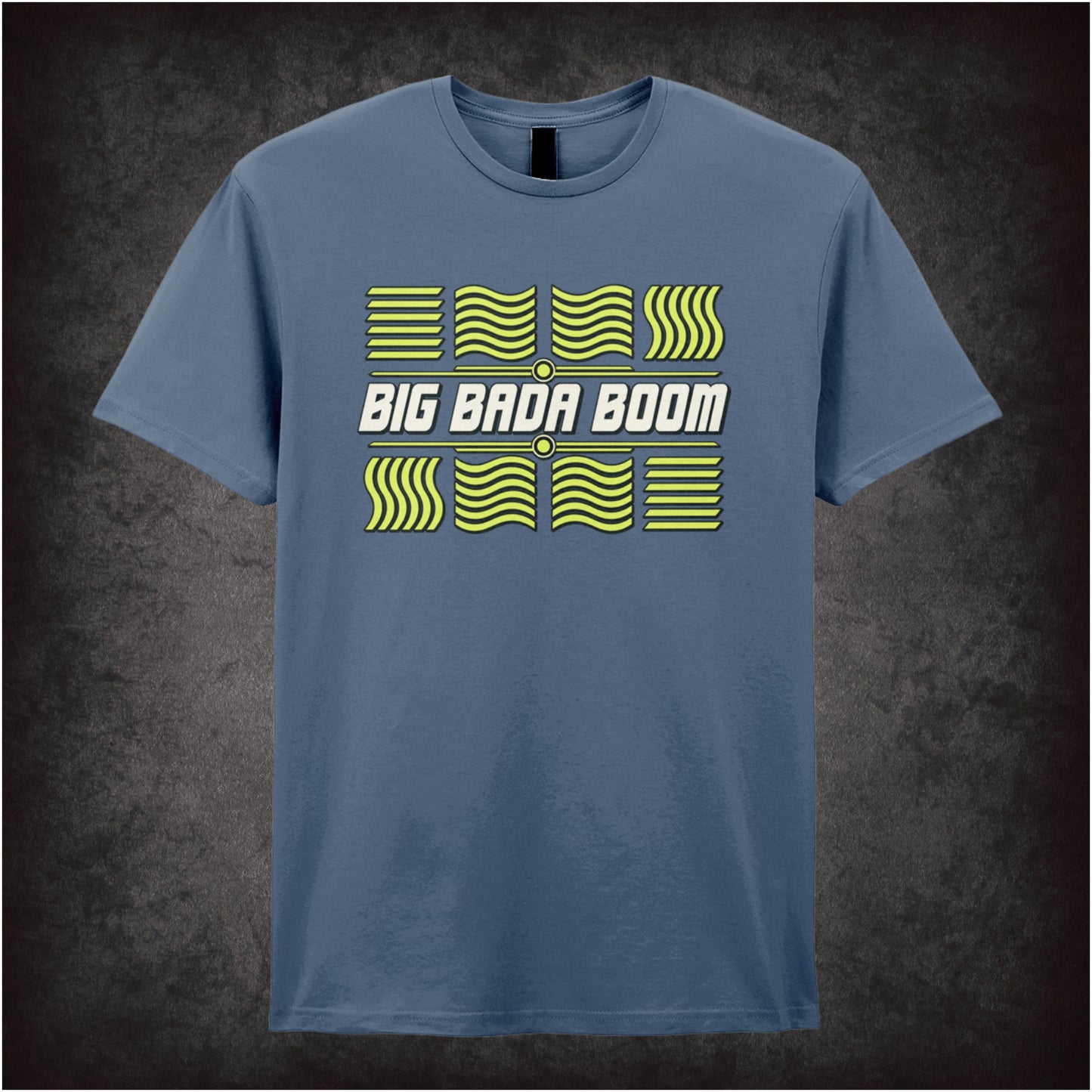 ‘Big bada boom’ elements graphic T-shirt in indigo from The Fifth Element