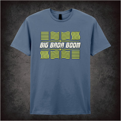 ‘Big bada boom’ elements graphic T-shirt in indigo from The Fifth Element