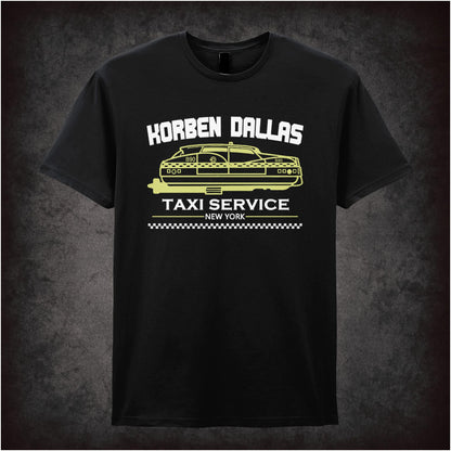 Korben Dallas Taxi Service – Cult Sci-Fi Graphic T-Shirt