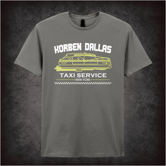 Korben Dallas Taxi Service – Cult Sci-Fi Graphic T-Shirt