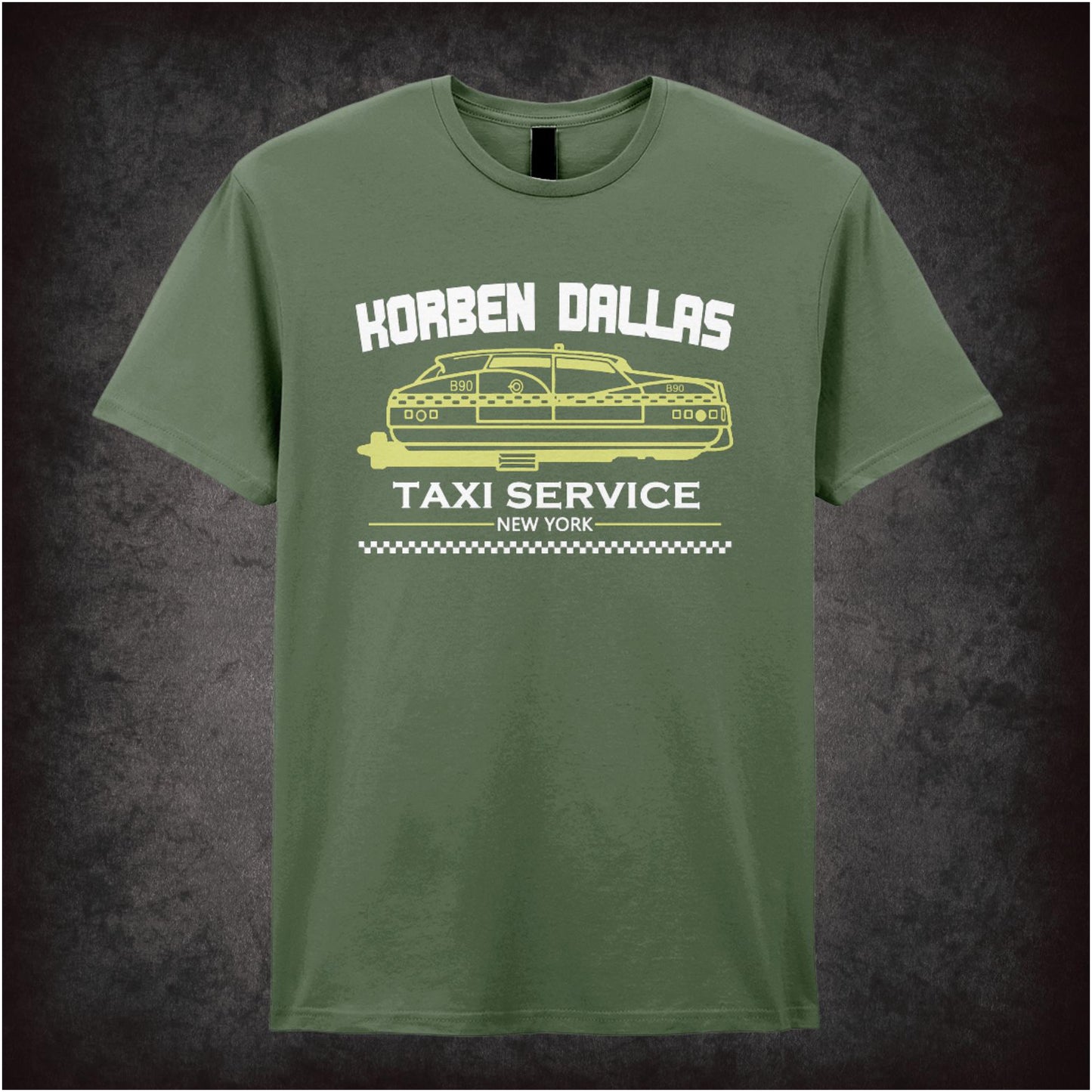 Korben Dallas Taxi Service – Cult Sci-Fi Graphic T-Shirt