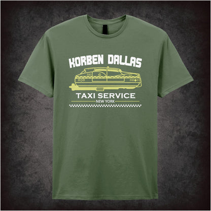 Korben Dallas Taxi Service – Cult Sci-Fi Graphic T-Shirt