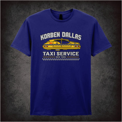 Korben Dallas Taxi Service logo T-shirt in navy from The Fifth Element