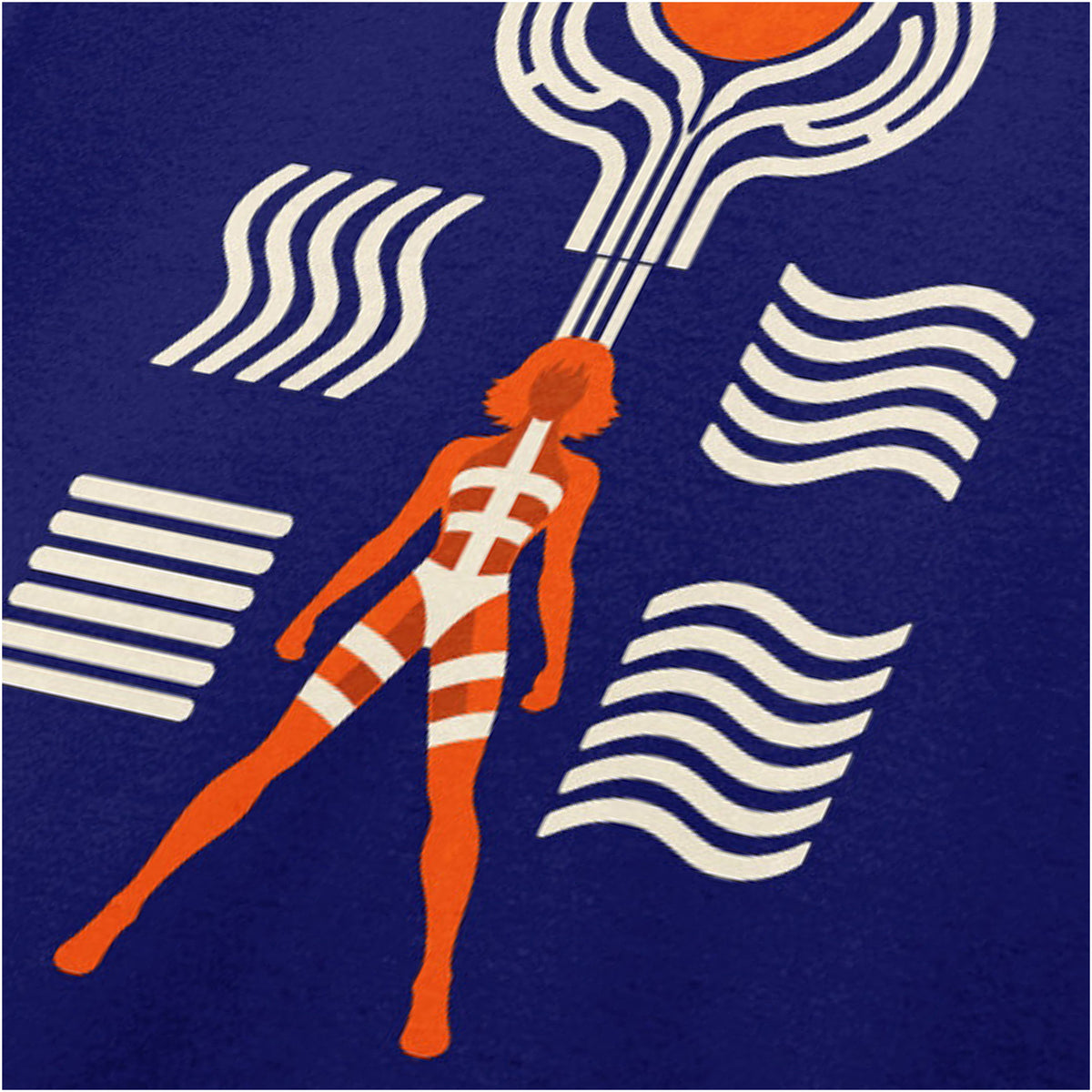 Leeloo Symbols close up T-shirt in navy from The Fifth Element