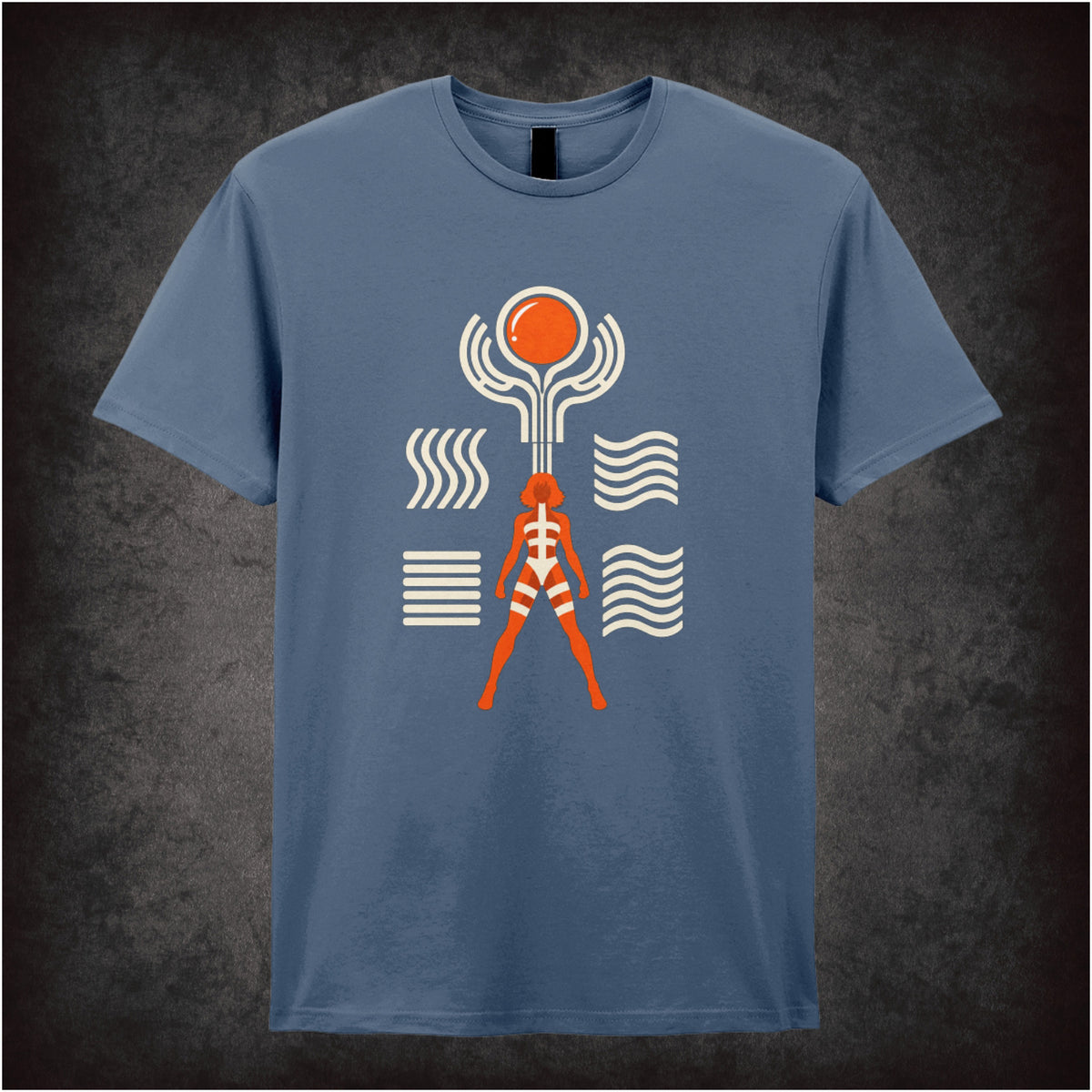 Leeloo Symbols T-shirt in indigo from The Fifth Element